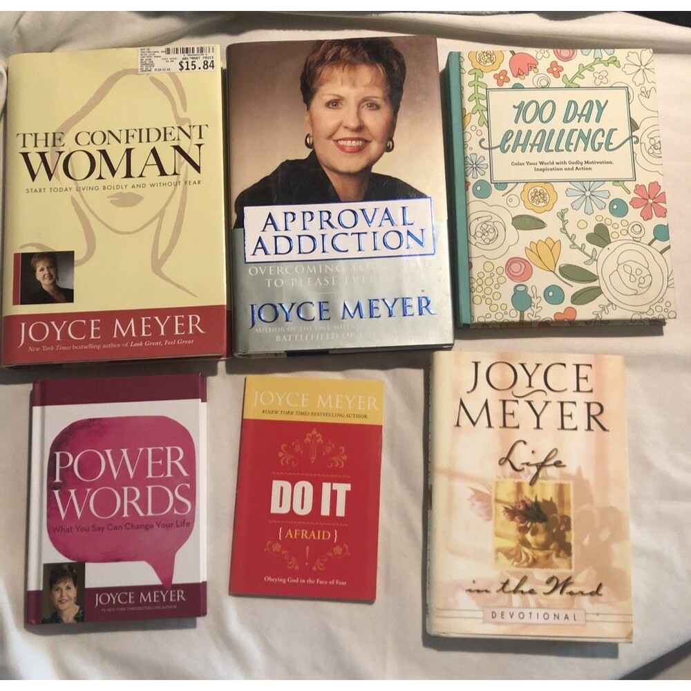 6 x Joyce Meyer Christian Living Inspirational Devotion Bundle Of Books